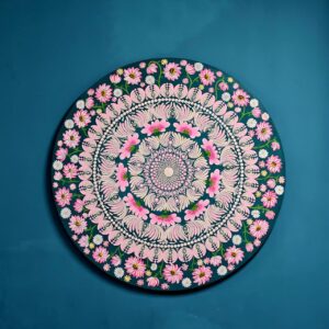 floral harmony mandala art 22 inch mdf by hastqala by varsha