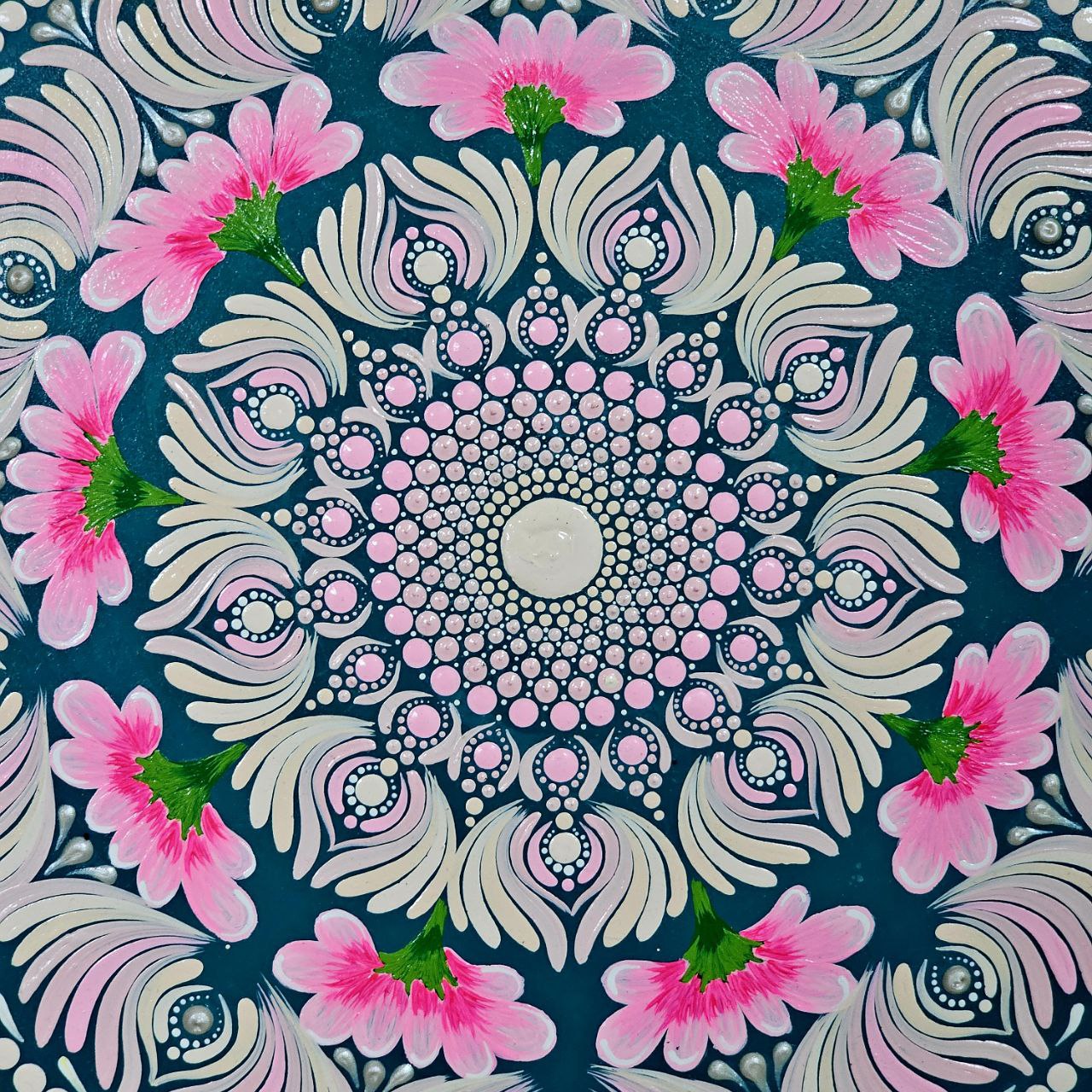 floral harmony mandala art 22 inch mdf by hastqala by varsha floral harmony mandala art 22 inch mdf by hastqala by varsha