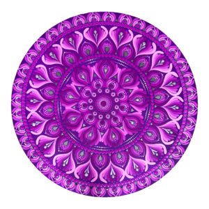 purple mandala art with dark purple base color i 22 inch round canvas by hastqala